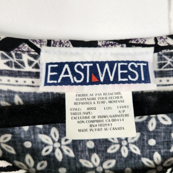 Vintage 90s Black Aztec Print Summer Midi Dress 1990s Sheath Sundress Beach Boho - Picture 5 of 11